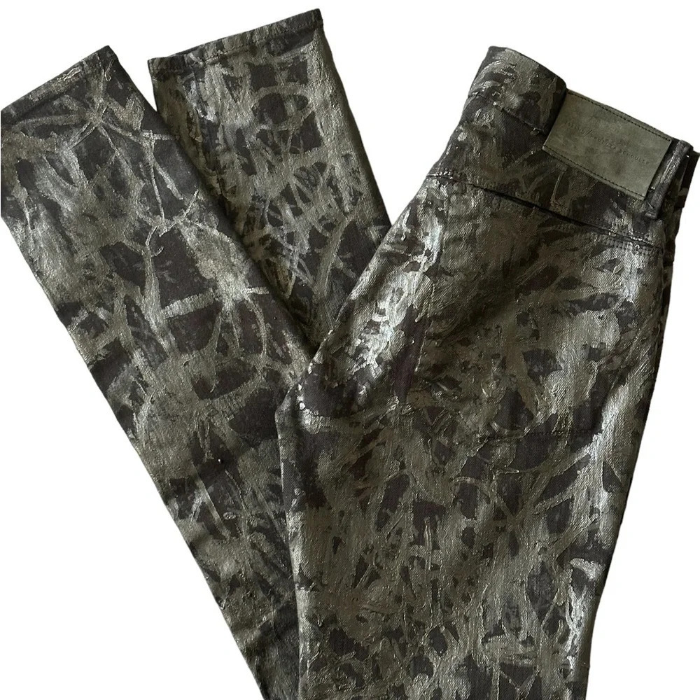 J Brand x Proenza Schouler Collab Hand Painted Black Skinny Jeans  Sz: 27